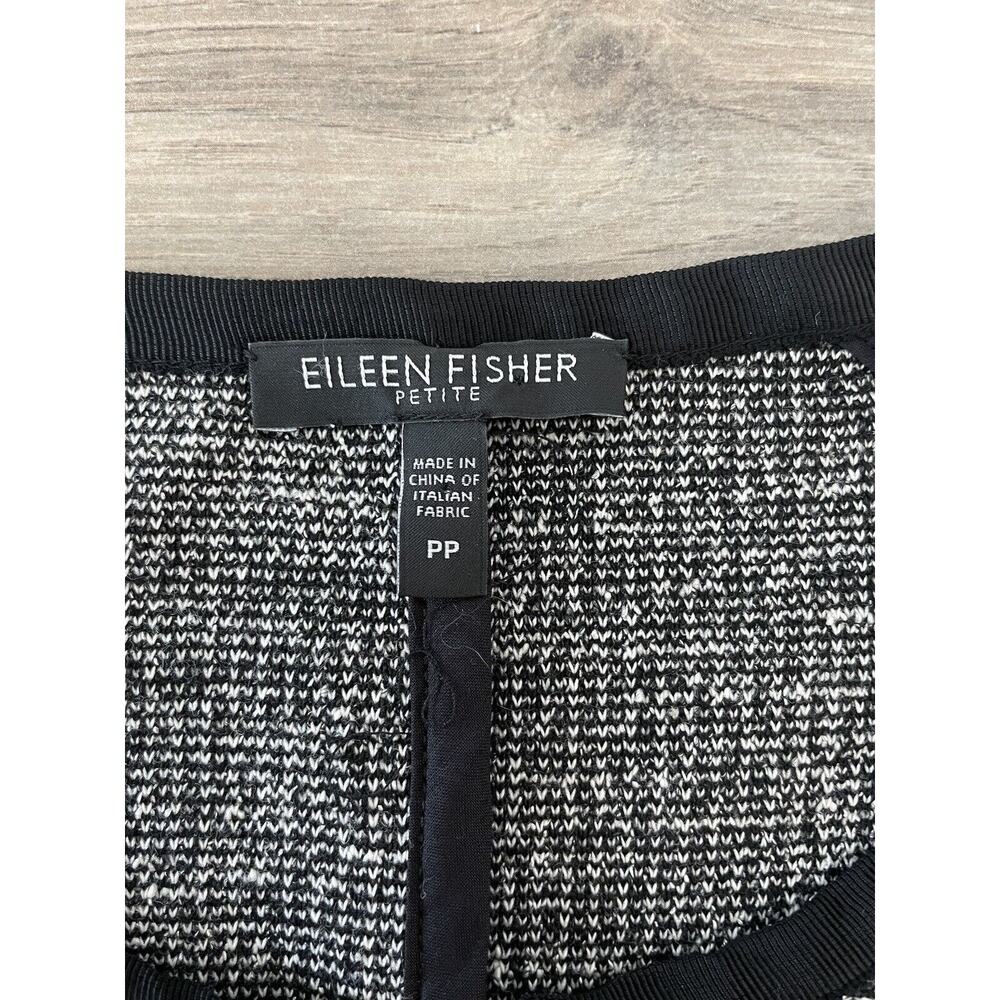 Eileen Fisher Jacket Womens 2P 4P Tweed Blazer PP Gray Black Minimalist - Picture 14 of 16